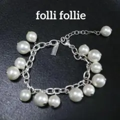 【匿名配送】 フォリフォリ ブレスレット SV925 フェイクパール