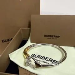 BURBERRY バングル ブレスレットゴールド系 TBロゴ レディース