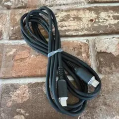 USB-C & USB-C ケーブル 2m ブラック 絡みにくい 黒