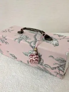 カルトナージュ BOX フランスMFTA社メサンジュ生地　コロンお花タッセル付き