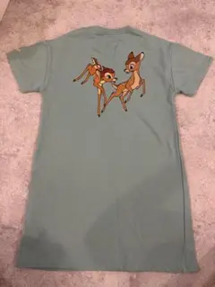 BEAMS × Disney Bambi バンビ ミントグリーン Tシャツワンピ