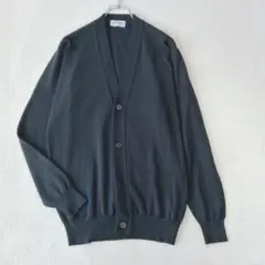 JOHN SMEDLEY 24G メリノウール カーディガン ブラック Sサイズ