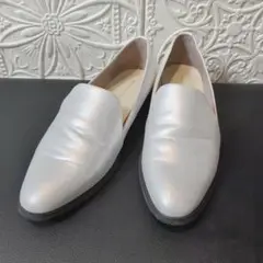 美品　ローファー24.5cm　オリエンタルトラフィック メタリック　シルバー