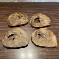 1208 4個 セット 流木インテリア 花台 ミニ盆栽台　小物置き