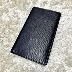 LOUIS VUITTON ポルトシェキカルトクレディ エピ ノワール 長財布