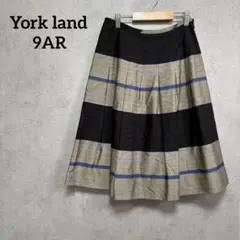 ヨークランド　スカート　ミモレ丈　綺麗め　9AR M