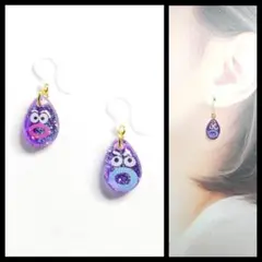 No.1566-C　キャラクター☆くちびるモンスター☆ピアス・イヤリング