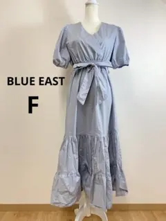 BLUE EAST カシュクールティアードワンピース パフスリーブ F