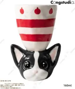 「カカ」猫　手作り陶器カップ　マグカップ　プレゼント　コーヒー ティーカップ