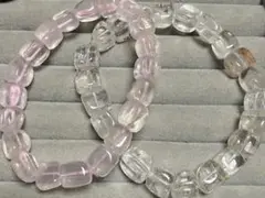 ローズクォーツと水晶　ブレスレット　２点セット