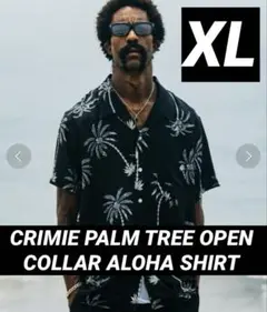 CRIMIE PALM TREE OPEN COLLAR ALOHA SHIRT