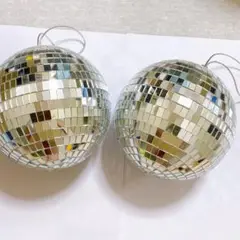 ミラーボール 15cm 2個セット 吊り下げ式 パーティー