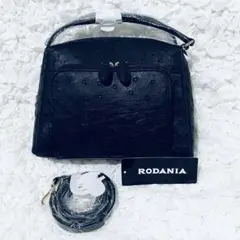 未使用品✨【ロダニア】RODANIA ブラックレザー ショルダーバッグ 2way