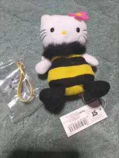 ハローキティ ミツバチ ストラップ付き