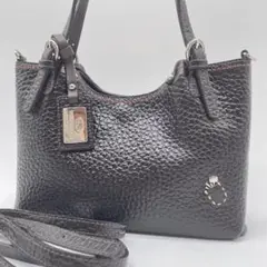 美品✨ ペレボルサ　プラント　2way　レザー　ハンドバッグ　肩掛け　ブラウン