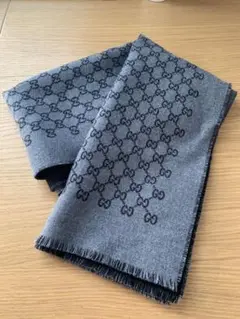 GUCCI ダブルジャカードGGウールスカーフ マフラー