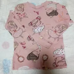 UNIfriend バレリーナ柄 長袖Tシャツ 90cm