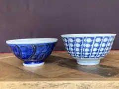 砥部焼　中田窯　飯椀　2点