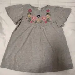 ブランシェス☆チュニック クロスステッチ刺繍 フラワー size 150cm