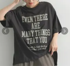 le colis ルコリ ロゴプリント ドロストヘム プルオーバー Tシャツ