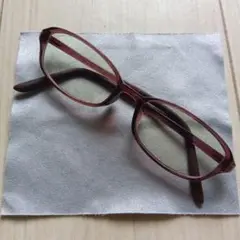 JINS メガネ パープル クロス付き