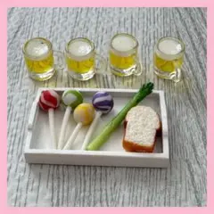 食品サンプル　ビール　食パン　アスパラガス