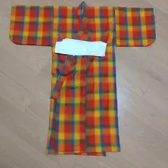 ウール チェック柄 着物 子供 キッズ 女の子
