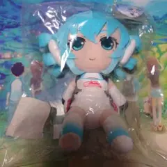 初音ミク レーシングver.2014 ぬいぐるみ 缶バッジ付き