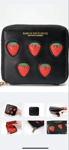 【空翔華mama♡】アールスファボリット いちごな二つ折りがま口財布 空翔華mama♡様専用】アールスファボリット いちごな二つ折り
