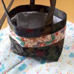 カラフル花柄刺繍トートバッグ