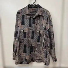 BONARIO 幾何学模様 長袖シャツ Lサイズ