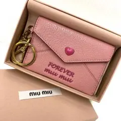 MIU MIU ミュウミュウ マドラスラブ カードケース ピンク FOREVER