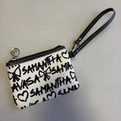 ⭐️ 美品⭐️ SAMANTHA THAVASA ロゴポーチ　バッグポーチ　モノクロ