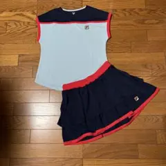 フィラ 上下Sサイズセット 水色×ネイビー×レッド