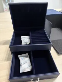 GINZA DIAMOND SHIRAISHI アクセサリーケース ネイビー
