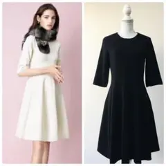 美品 定価13万円 FOXEY フォクシー シームレスフレア ニット ワンピース