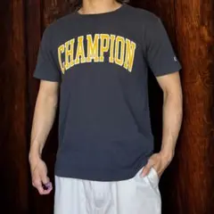 Champion チャンピオン ロゴTシャツ カレッジ ネイビー 紺色 古着