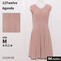 ★美品★ 12Twelve Agenda ドレス　膝丈　レース　タック　裏地付き