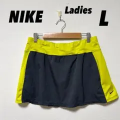 ナイキ スポーツ テニスウェア スコート レディース L グレー 緑
