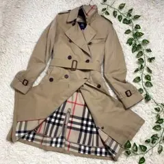 極美品 バーバリー ロンドン メガチェック トレンチコート ライナー付き 40