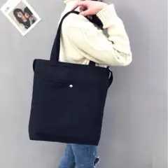 新品 トートバック 黒 肩掛け 斜めがけ 通学 通勤 ショルダー A4