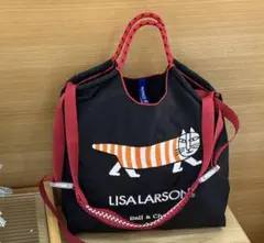 LISA LARSON 猫刺繍トートバッグ　Mサイズ