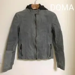 DOMA ドーマ ライダースジャケット シングル レザージャケットXS フード
