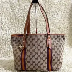 美品✨GUCCI シェリーライン トートバッグ GG柄 チャーム 希少カラー