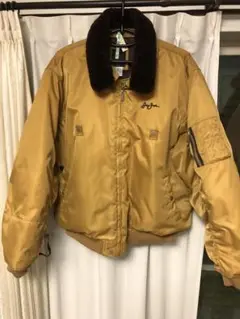 sean john ベージュ・ブラウンリバーシブル　MA-1 フライトジャケット Sean john reversible jacket shop