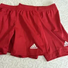 adidas レッド ハーフパンツ 130サイズ　2枚