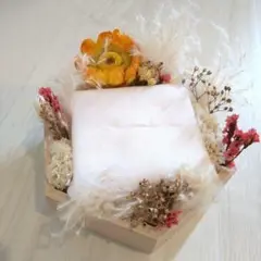 【幸せを呼ぶ六角形リングピロー 】ハンドメイド♡リングピロー＆アクセサリー置き