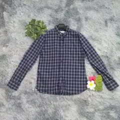 【clearinpression musee】ネイビー チェック シャツ (1)