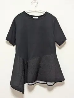 アシンメトリック 半袖チュニック