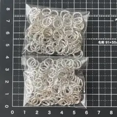 【108】デザイン丸カン8mm シルバー2袋セット